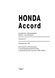 Книга Honda Accord с 1998 по 1999 год выпуска, оборудованные бензиновыми двигателями. - ремонт, эксплуатация (Арус)