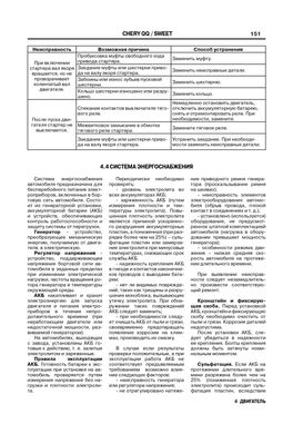Книга Chery QQ 3 S11 / Sweet з 2003 по 2012 - ремонт, обслуговування, електросхеми (російською мовою), від видавництва ЗАТ ЗАЗ - 8 із 14